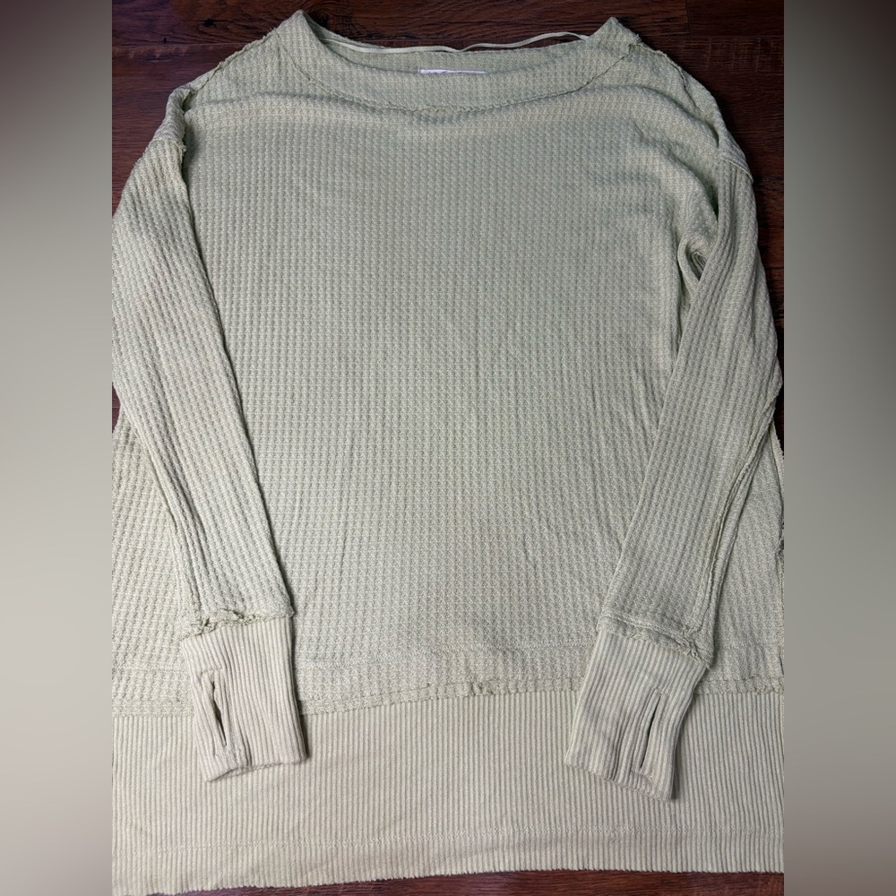 Free people We the free Olive Green north shore thermal oversized small